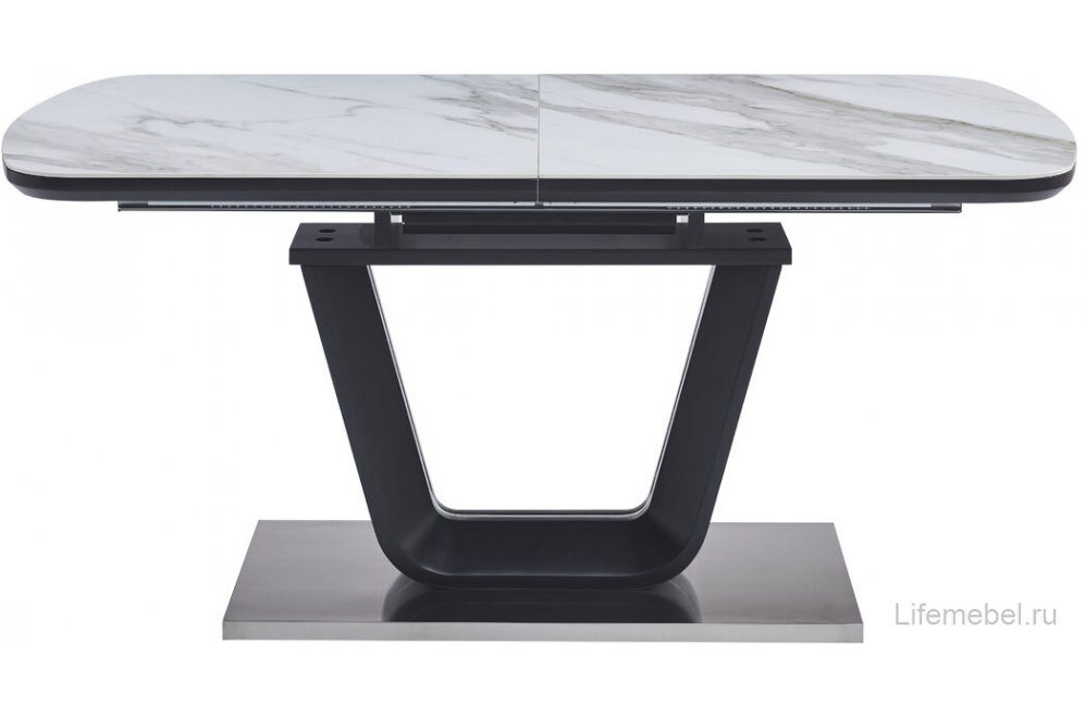 Стол Toro белый / черный / серебро