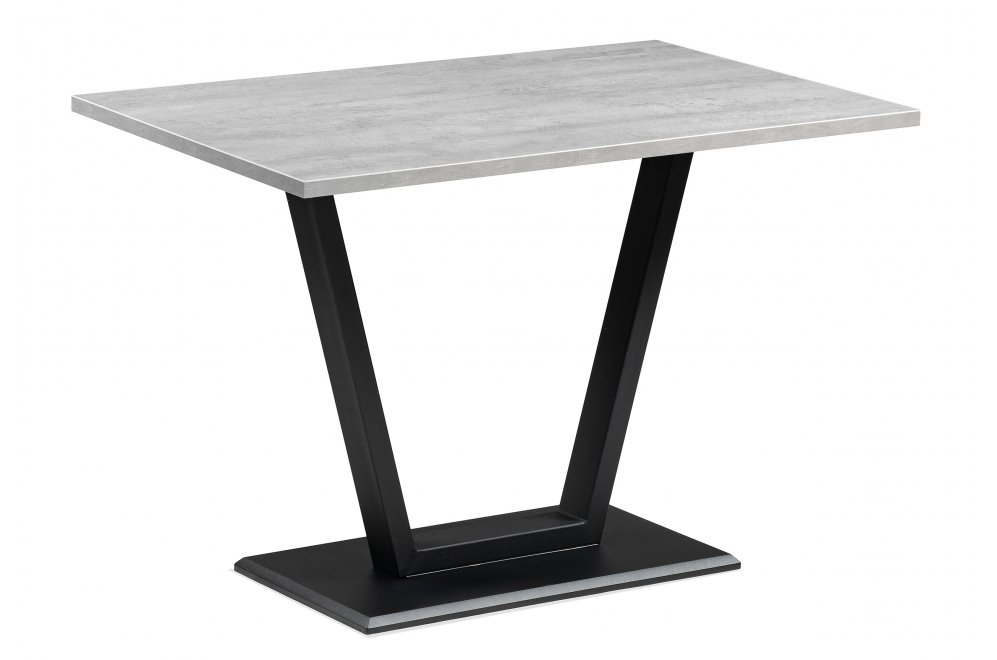 Стол на тумбе Мичиган Лофт 110х70 25 мм бетон / черный матовый