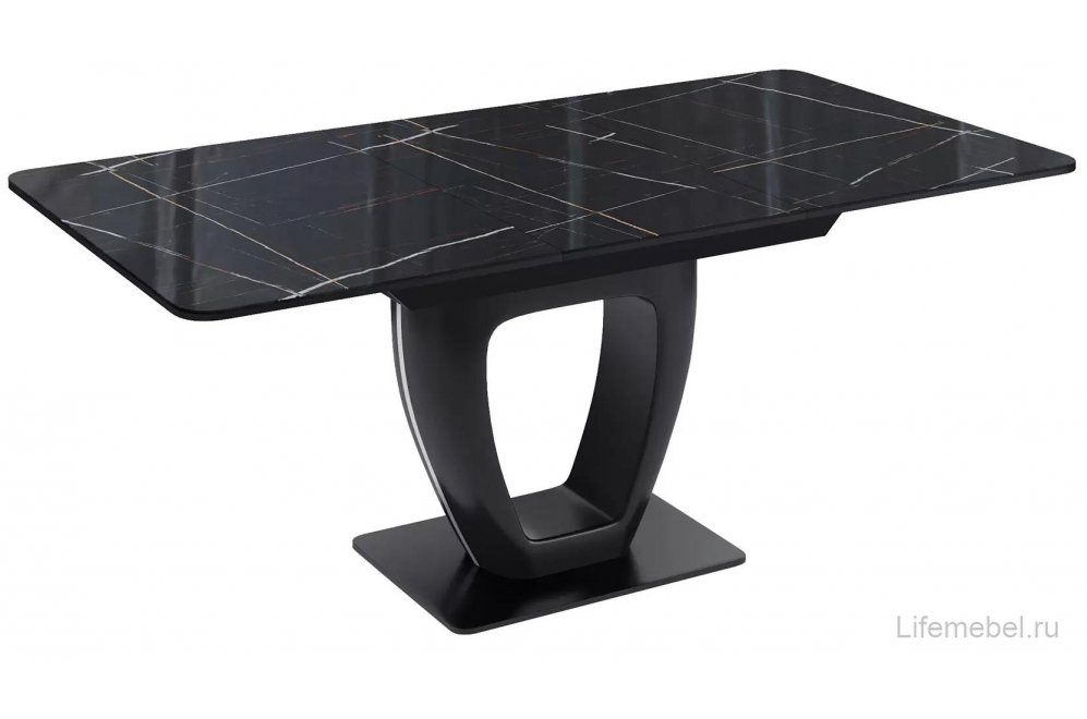 Стол на тумбе Kerner PA1200 черный глянец