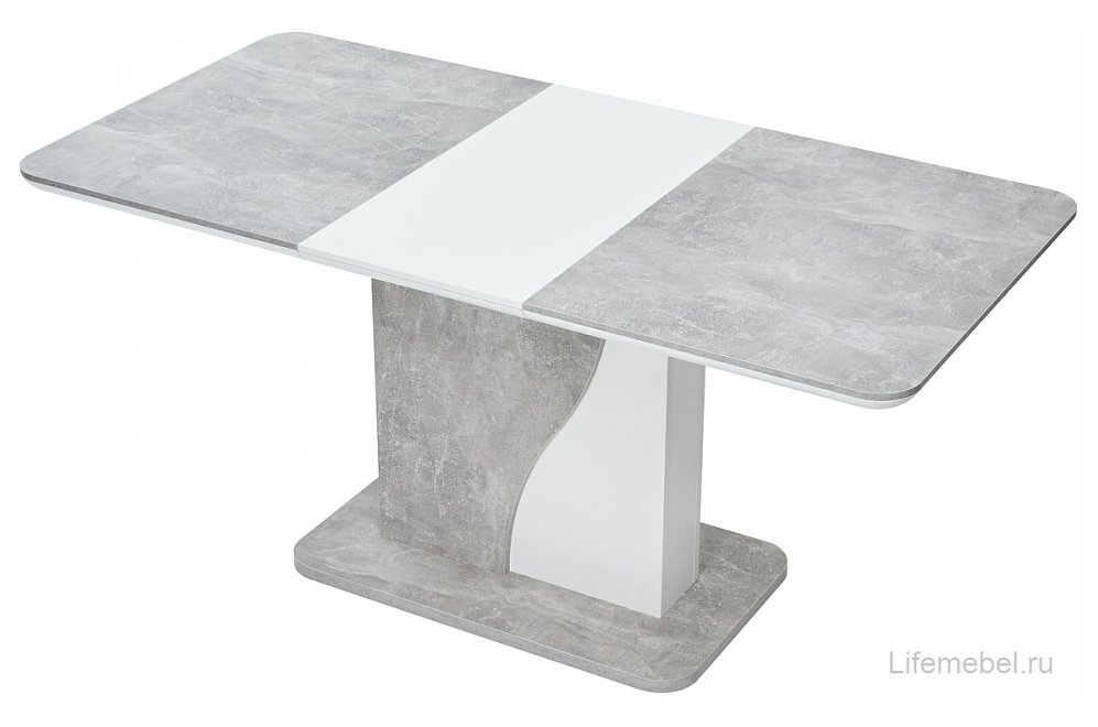 Стол на тумбе Sirius 120 бетон / белый