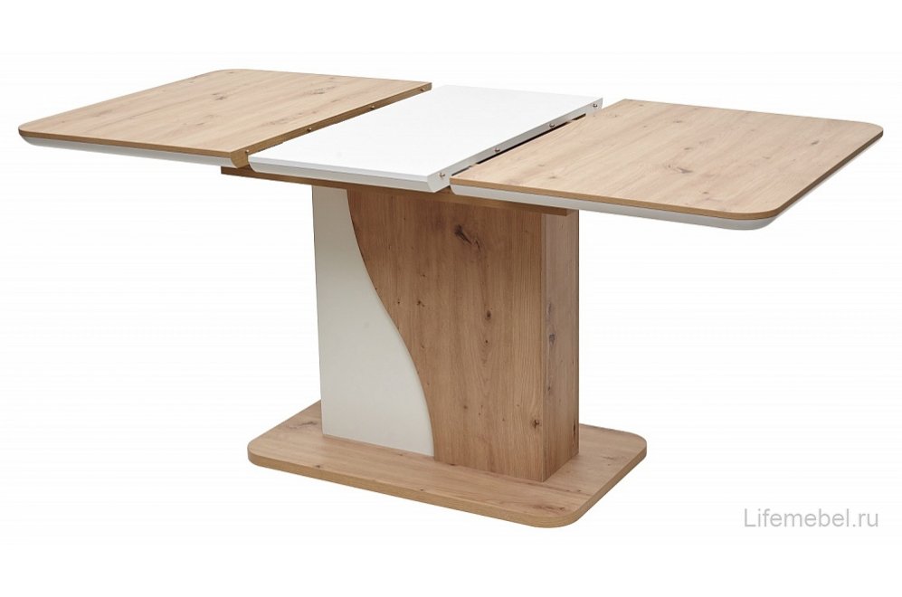 Стол на тумбе Sirius 120 дуб артисан / белый