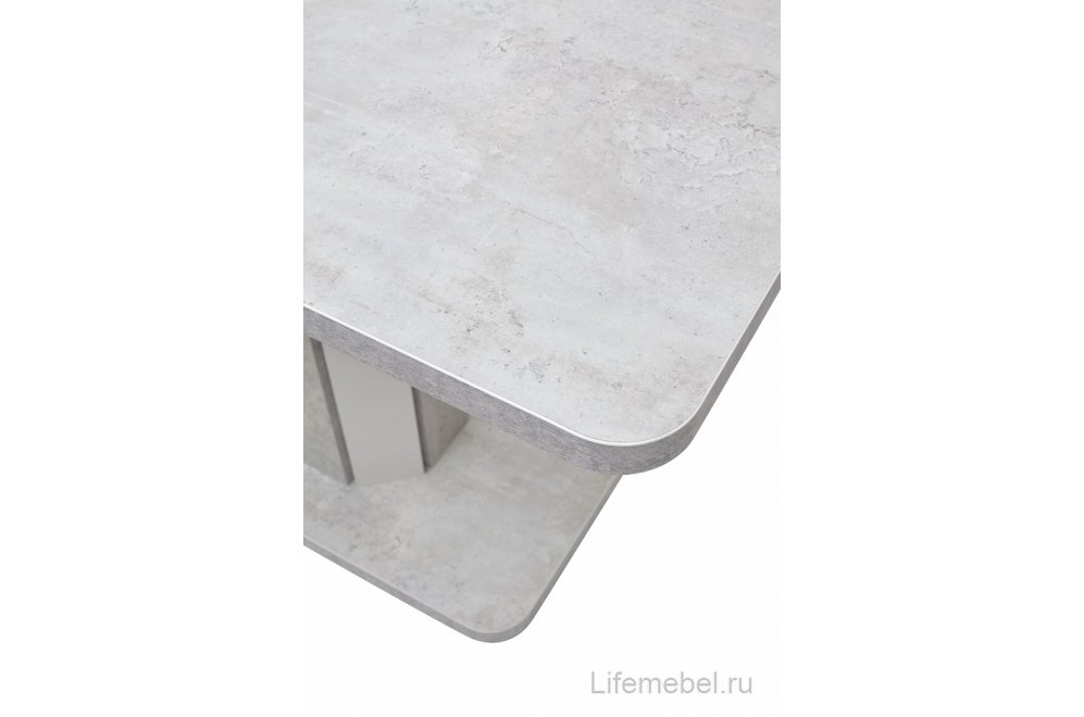 Стол на тумбе Stork 120 белый бетон / белый