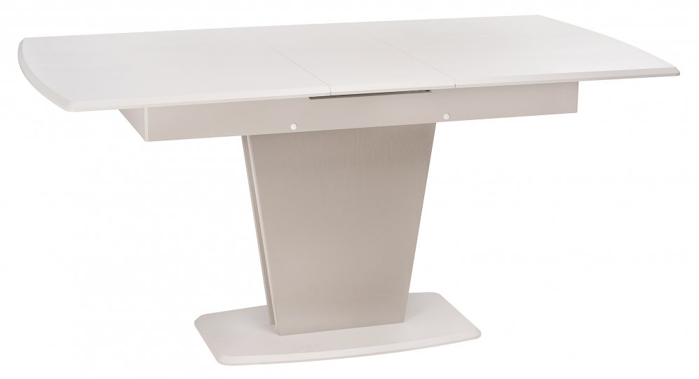 Стол на тумбе Валмиера мускат структурный / массив латте