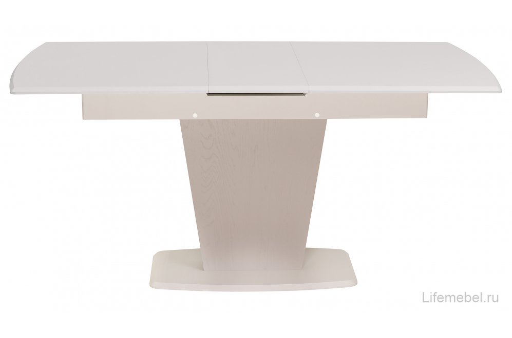 Стол на тумбе Валмиера мускат структурный / массив латте