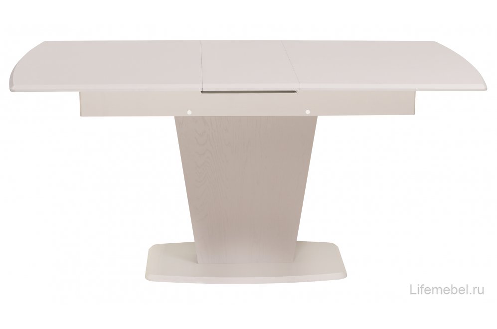 Стол на тумбе Валмиера мускат структурный / массив латте