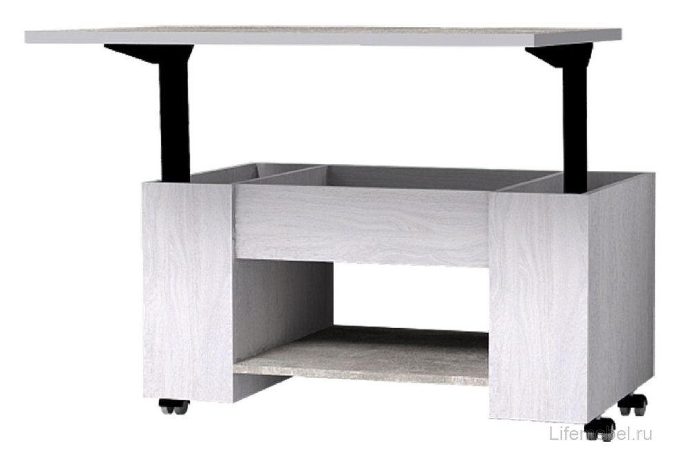 Стол-трансформер Леон 219 ясень анкор светлый / ателье светлый