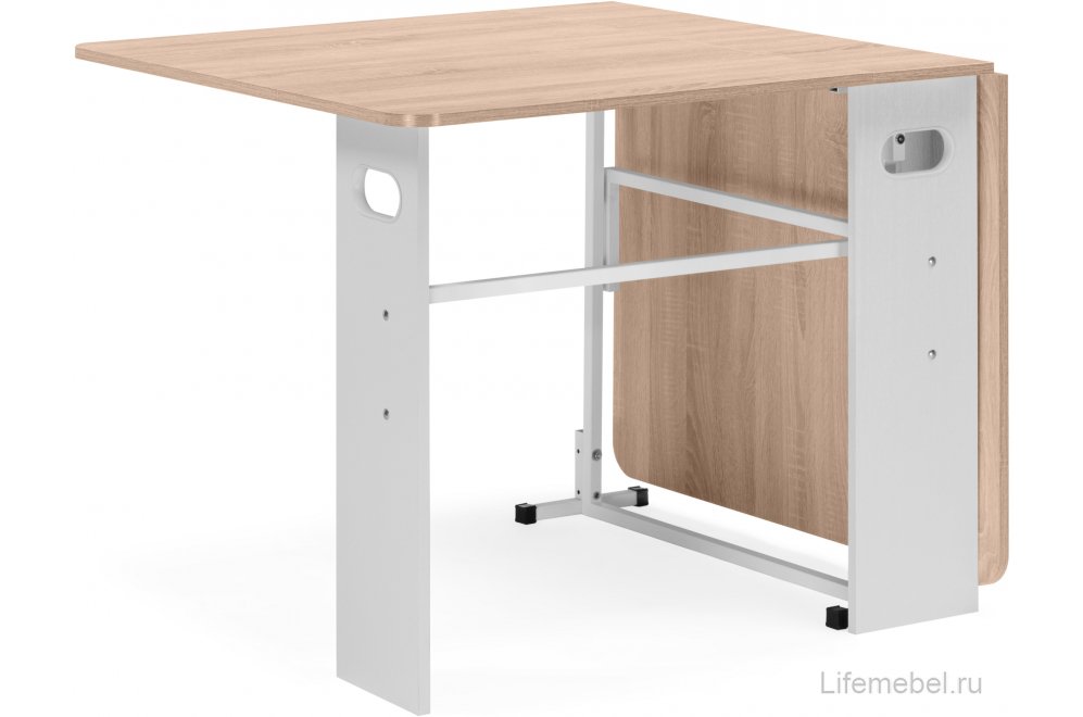 Стол-книжка Стим белый / дуб сонома