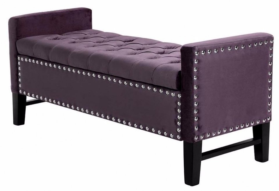 Банкетка Alice 5825 открывающаяся фиолетовая