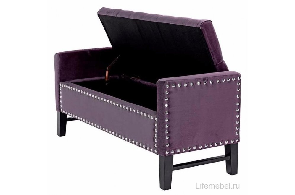 Банкетка Alice 5825 открывающаяся фиолетовая
