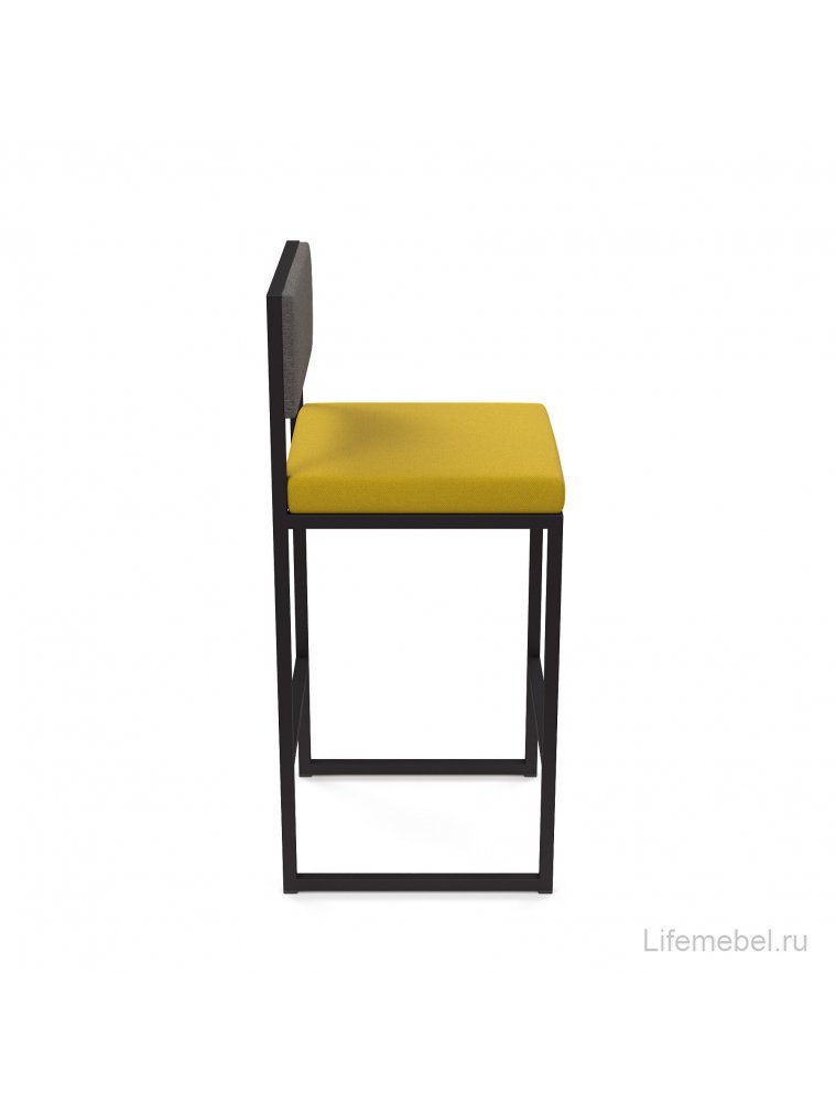 Барный стул Барнс-65 (400*400*650/900) ricco/grey lunar/черный