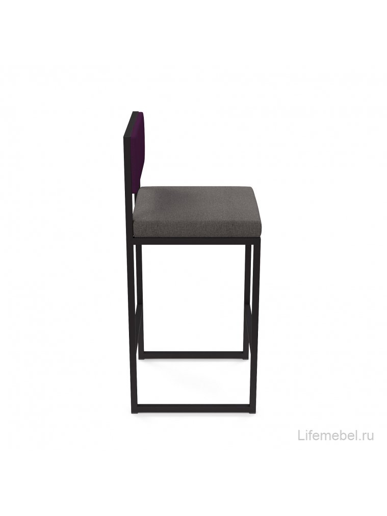 Барный стул Барнс-75 (400*400*750/1000) grey lunar/violet/черный