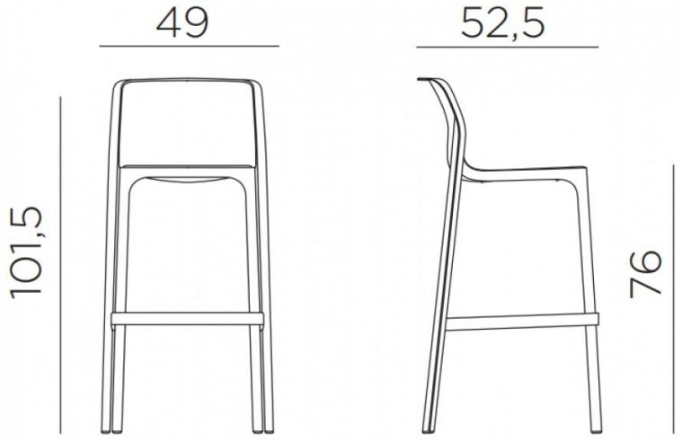 Барный стул 003/4035502000 антрацит