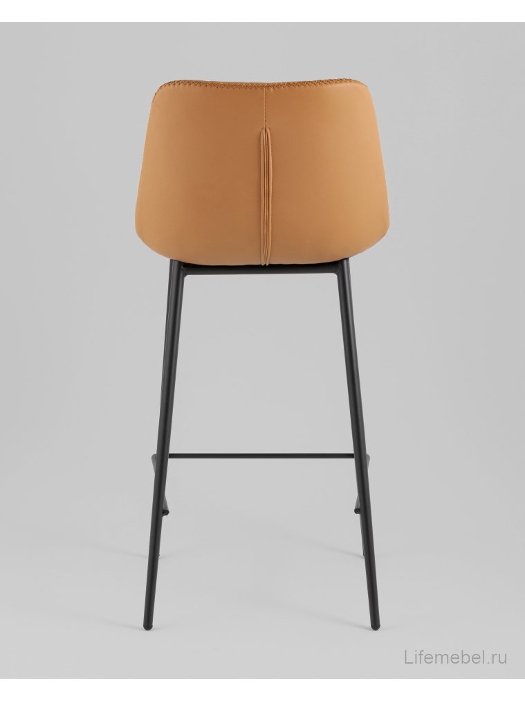 Барный стул Аркен, экокожа, коричневый