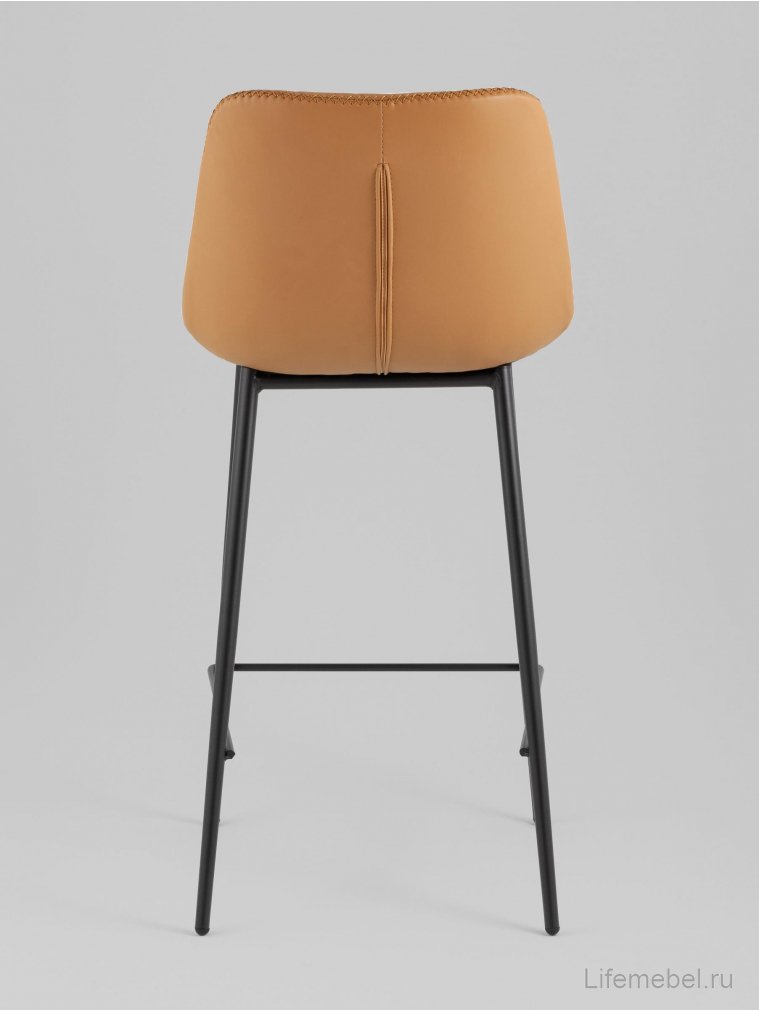 Барный стул Аркен, экокожа, коричневый