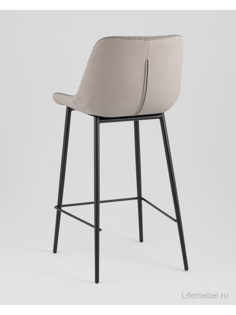 Барный стул Аркен, экокожа, серый