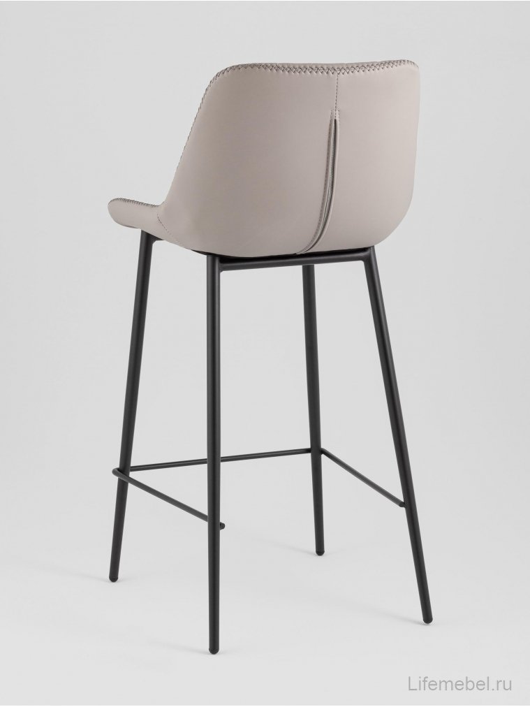 Барный стул Аркен, экокожа, серый