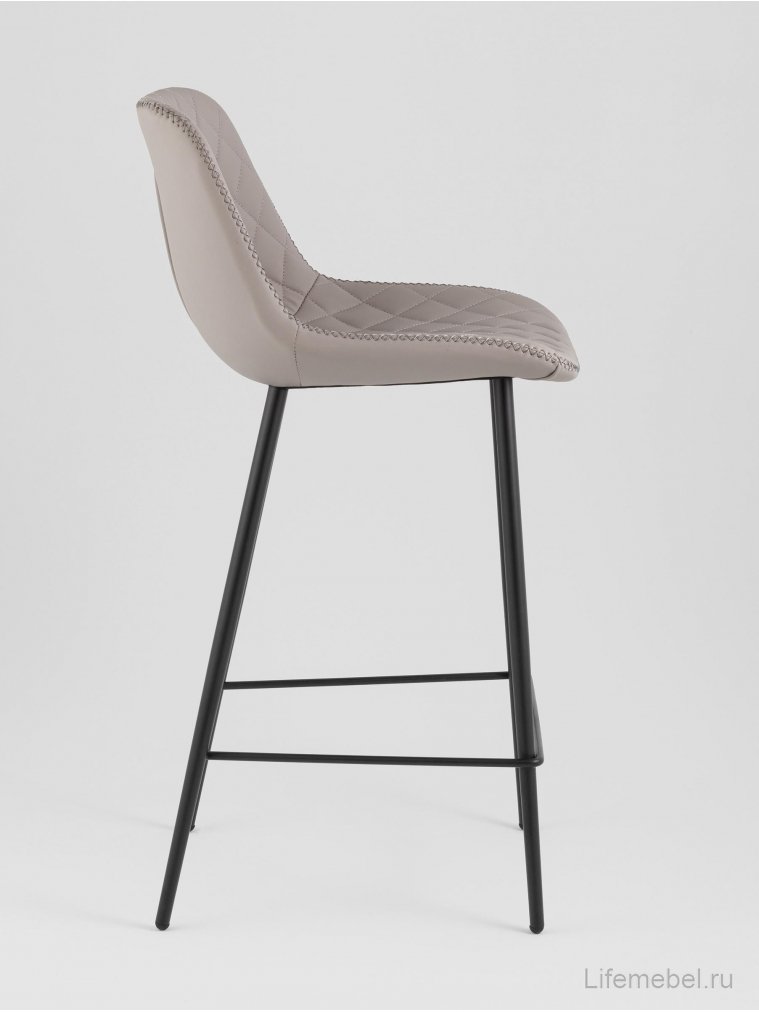 Барный стул Аркен, экокожа, серый