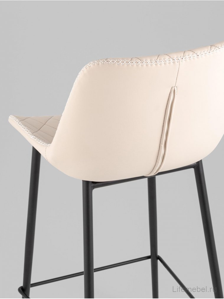 Барный стул Аркен, экокожа, светло-серый