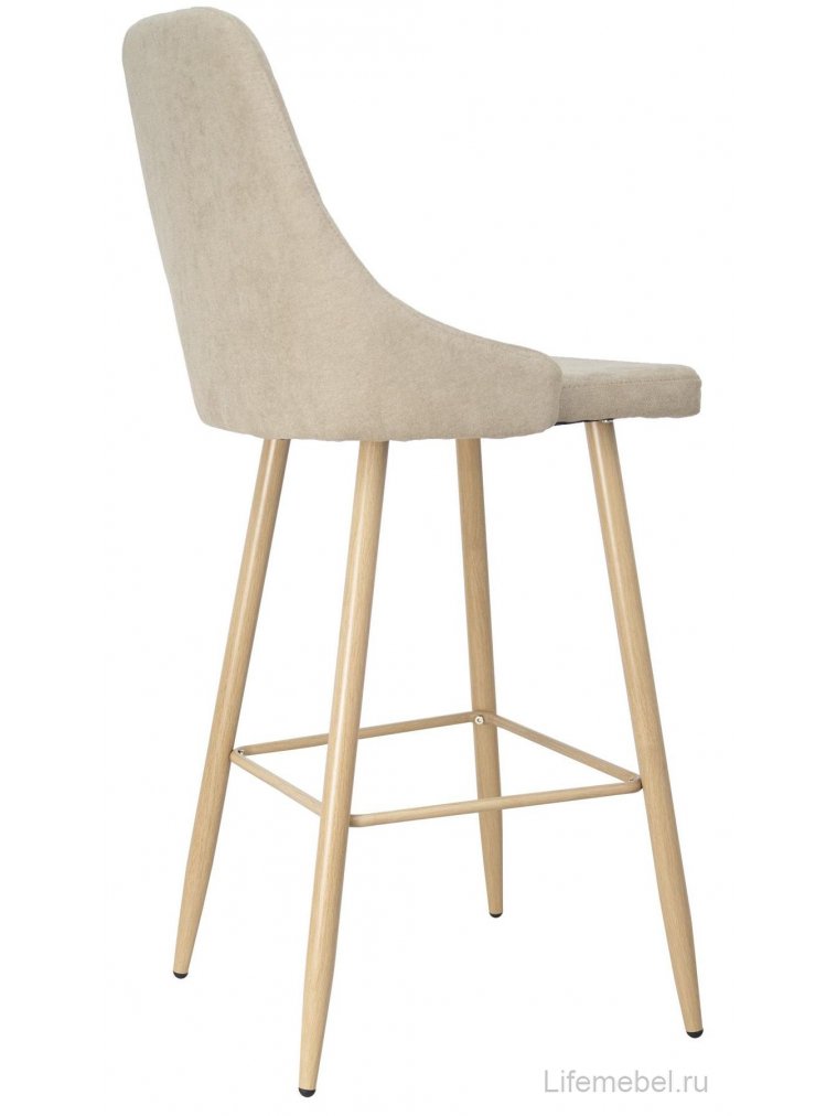 Барный стул Lara ткань бежевый / дуб