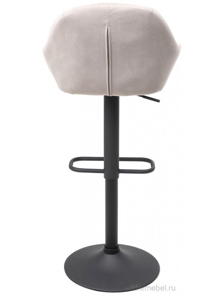 Барный стул Lisbon велюр серо-бежевый