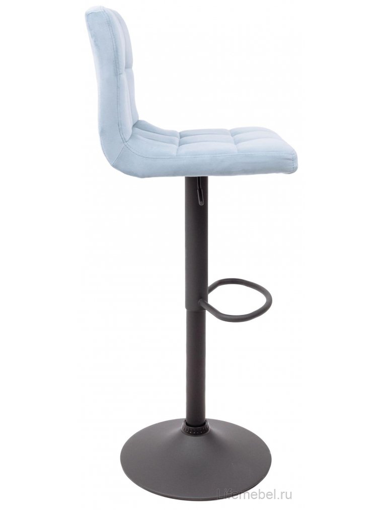 Барный стул Logos велюр пыльный голубой