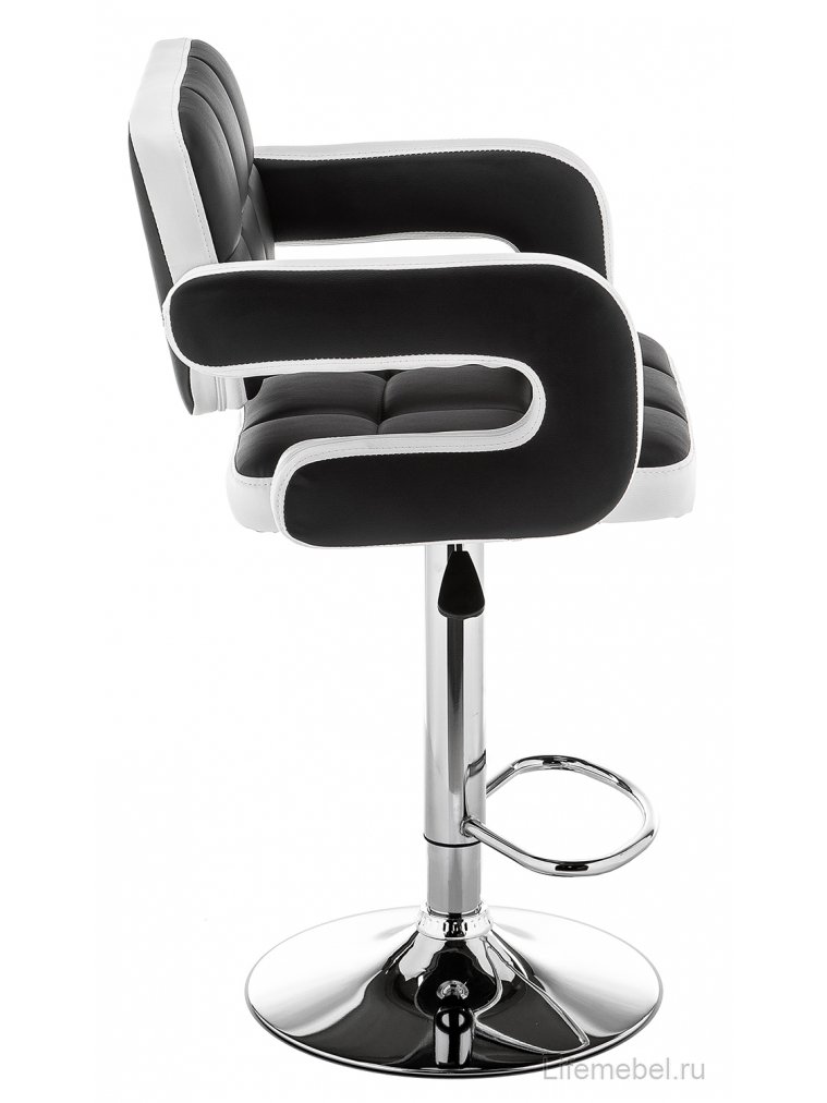 Барный стул Bent черный / белый