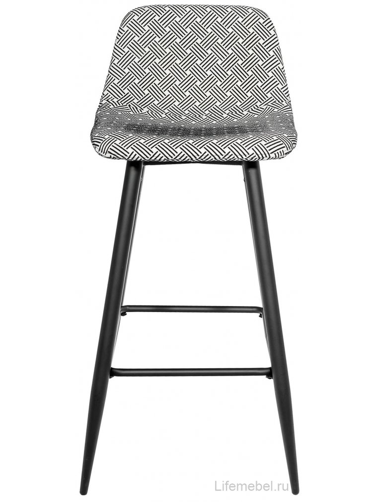 Барный стул Брэтон черно-белый принт
