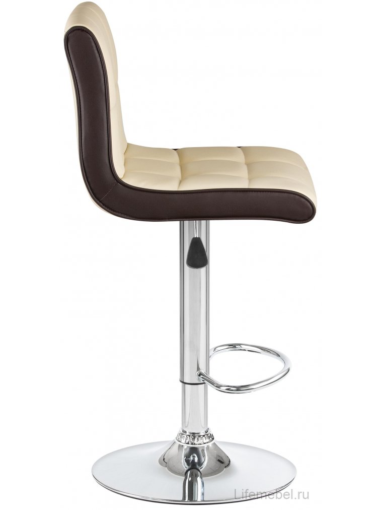 Барный стул 5006-LM Candy кремово-коричневый / хром