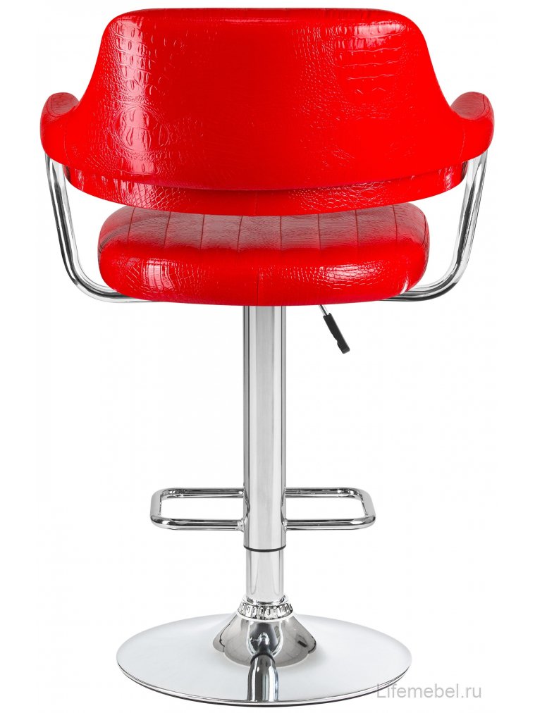 Барный стул 5019-LM Charly красный крокодил / хром