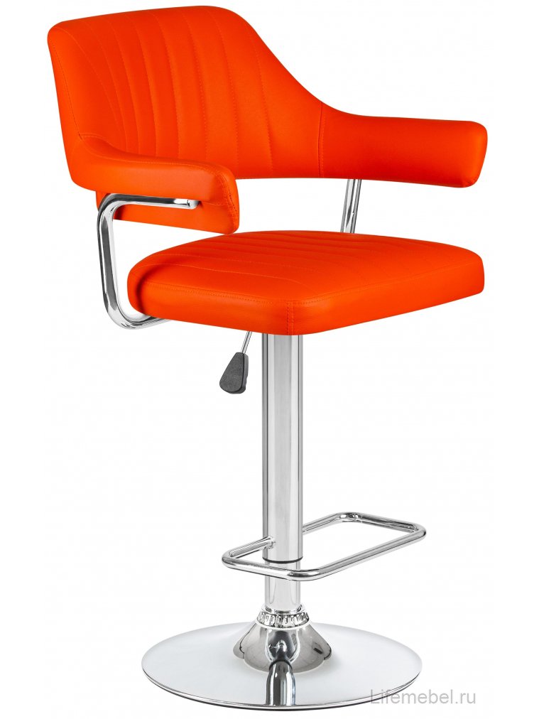 Барный стул 5019-LM Charly оранжевый / хром