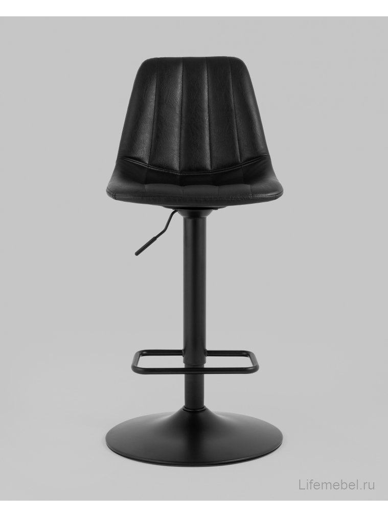 Барный стул Алгор, экокожа, чёрный