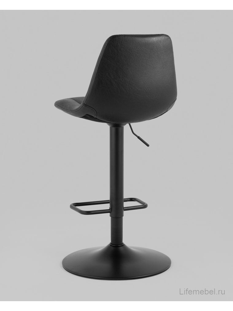 Барный стул Алгор, экокожа, чёрный