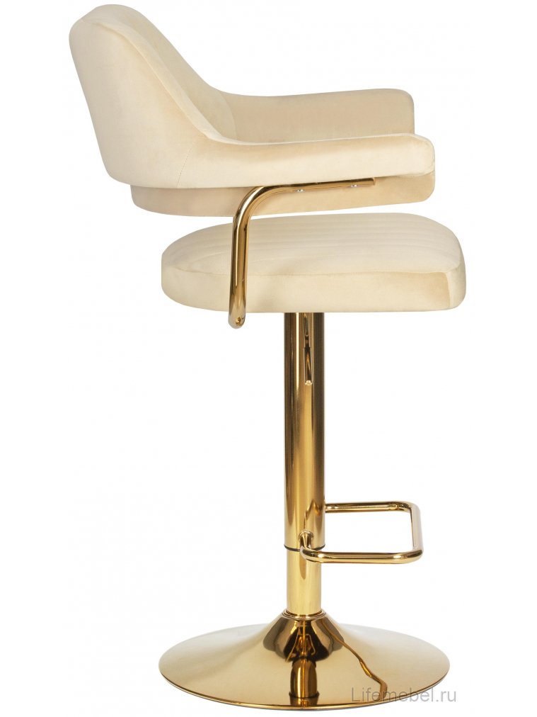 Барный стул Dobrin Charly gold бежевый велюр MJ9-10