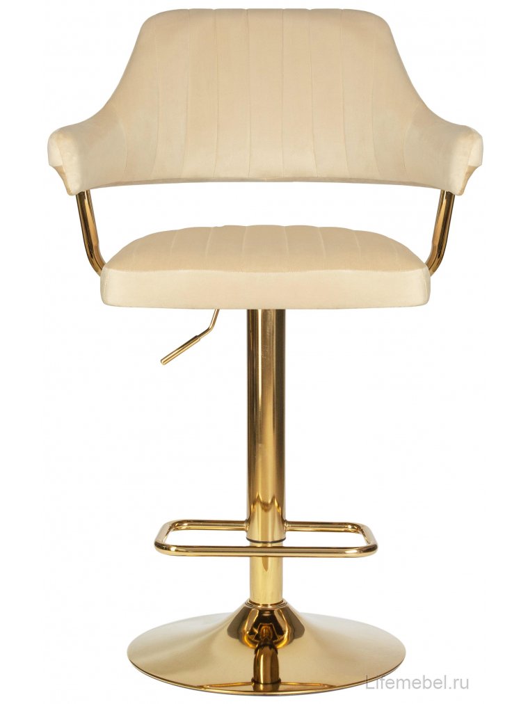 Барный стул Dobrin Charly gold бежевый велюр MJ9-10