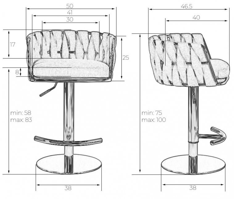 Барный стул Oscar серый