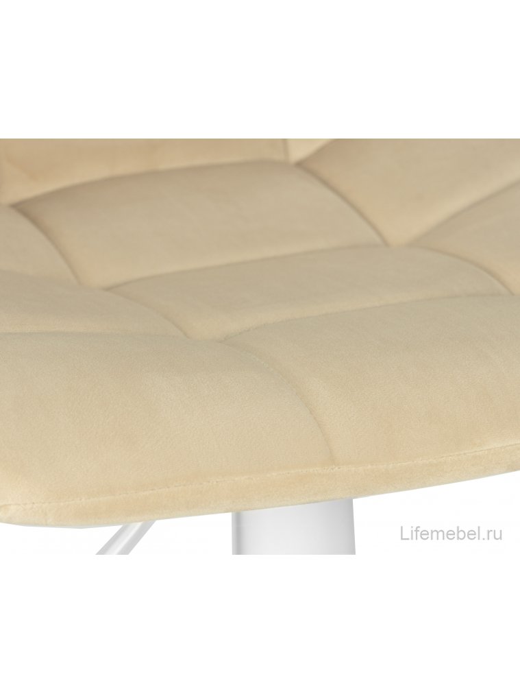 Барный стул Dobrin Tailor велюр бежевый MJ9-10 / white