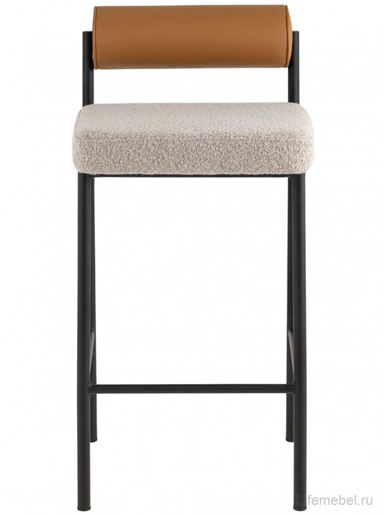 Барный стул Эдвард бежевый / коричневый