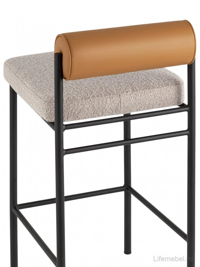 Барный стул Эдвард бежевый / коричневый