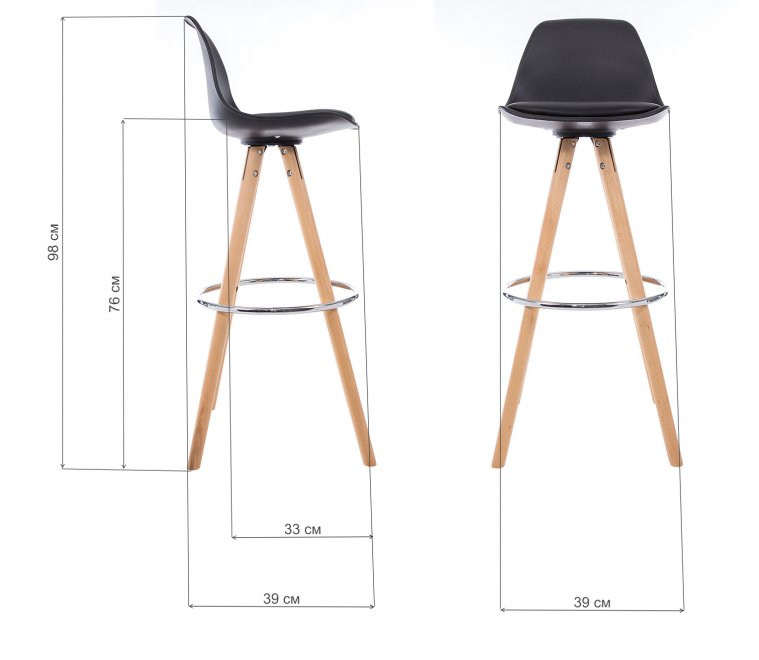 Барный стул Flor черный