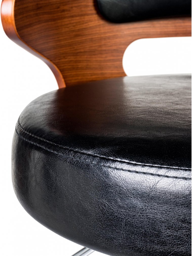 Барный стул Fred коричневое дерево / черный