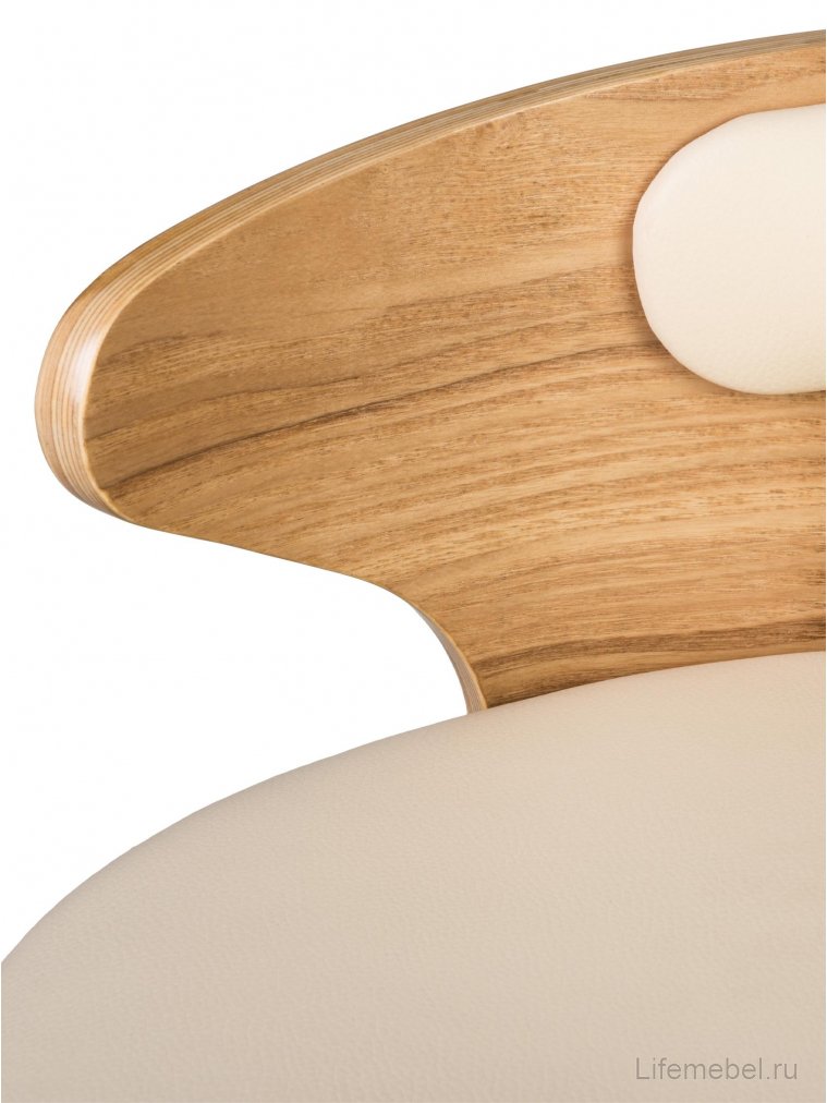 Барный стул Fred натуральное дерево / кремовый