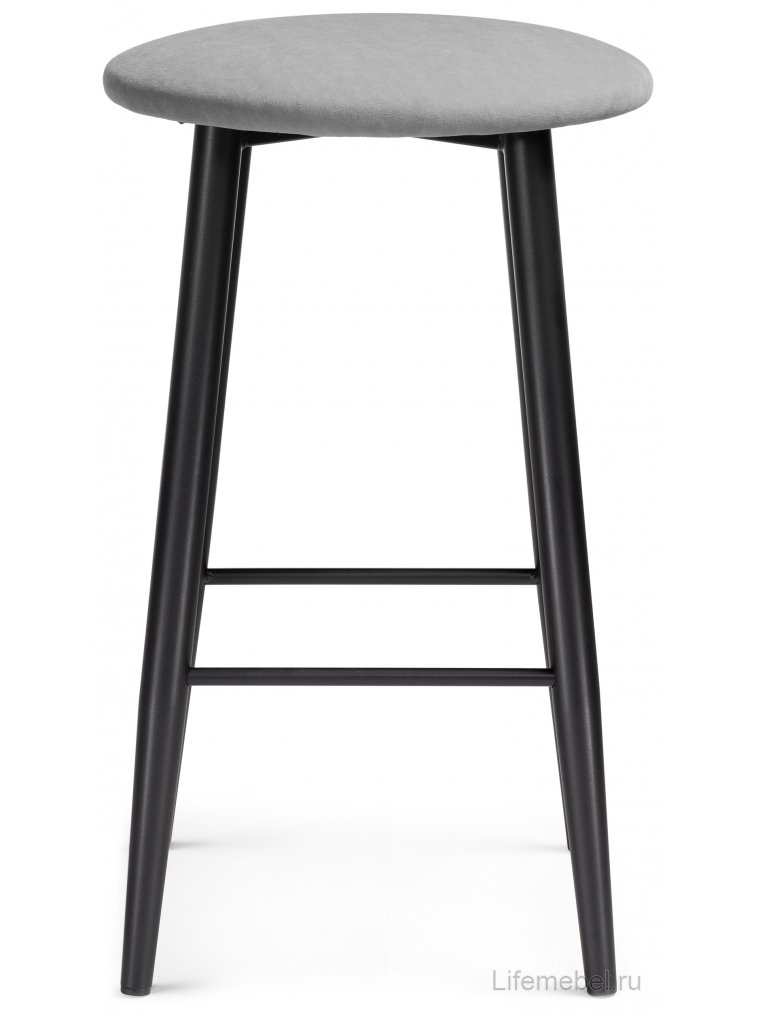 Полубарный стул Гангток катания сильвер / черный матовый