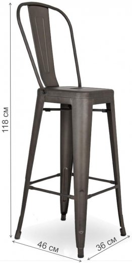 Барный стул N-22 gunmetal