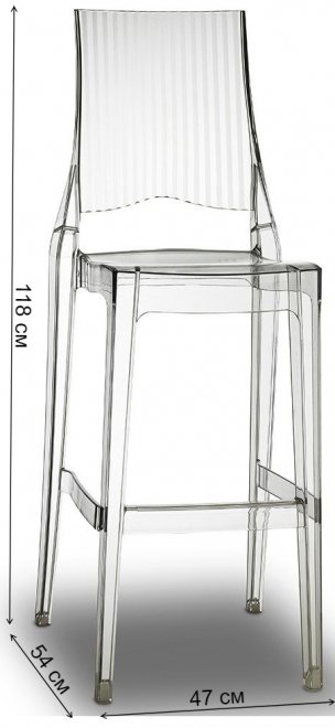 Барный стул Glenda прозрачный