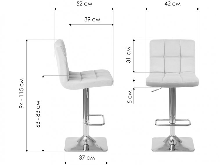 Барный стул 5016-LM Goldie синий / золото