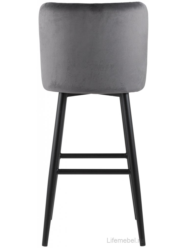 Барный стул Гринок вельвет серый