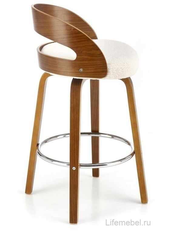Барный стул H-110 орех / кремовый