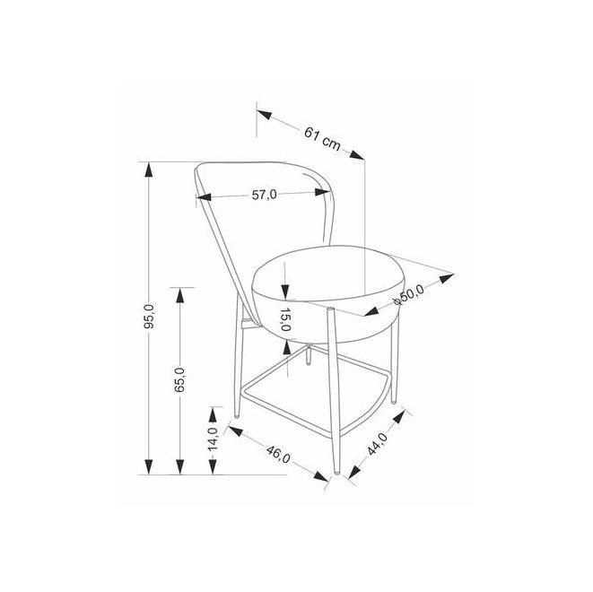 Барный стул H-126 бежевый