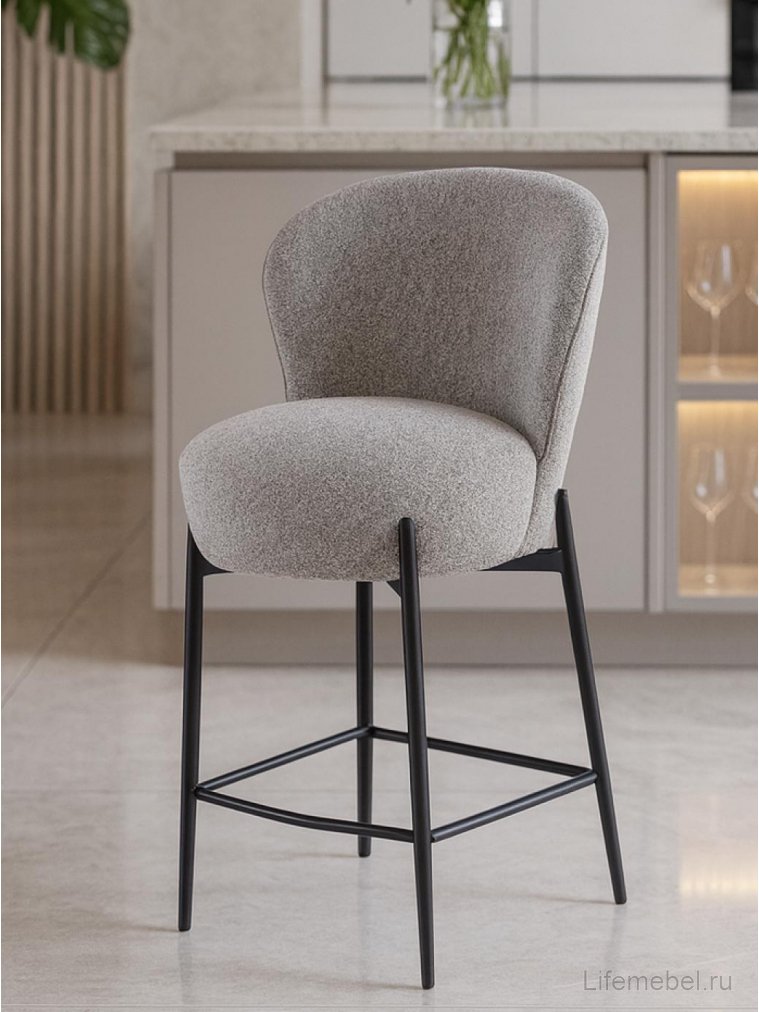Барный стул H-126 серый
