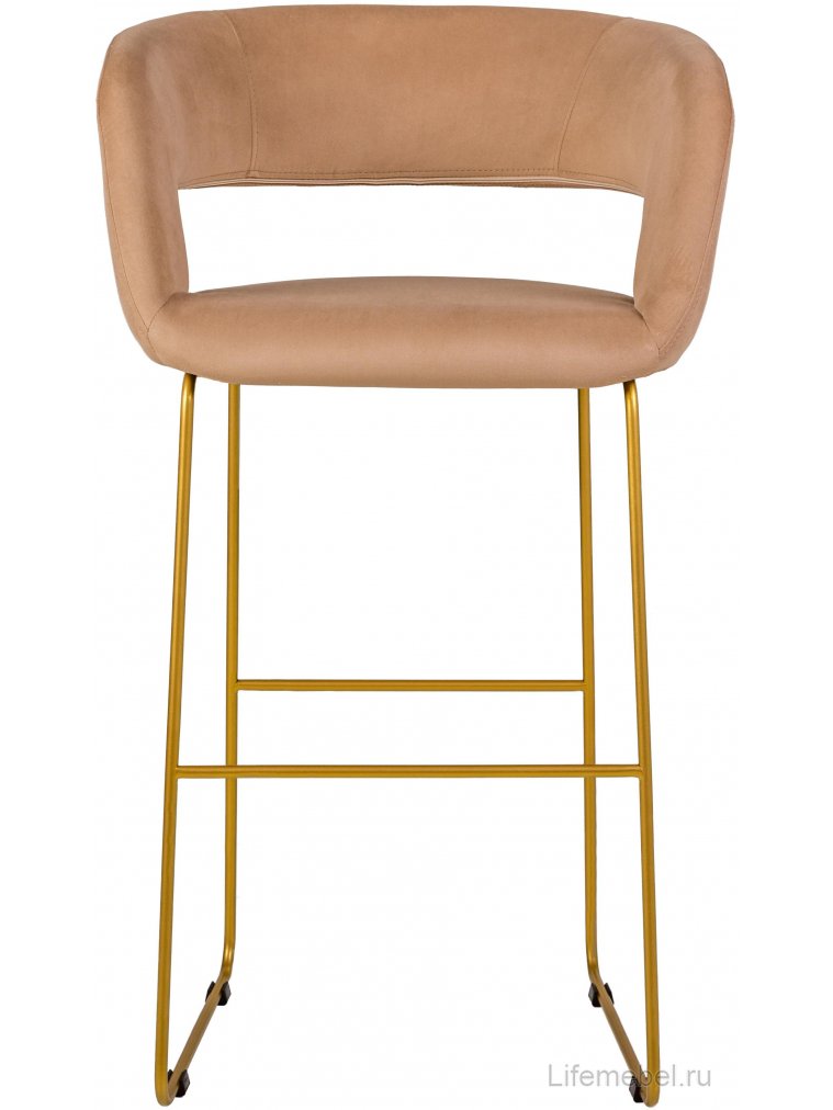 Барный стул Hugs бежевый / link золото